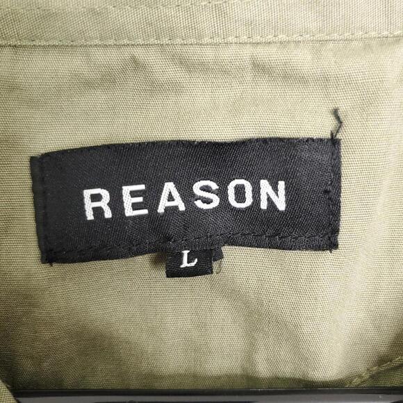 Reason Shirt Mens Large Camp Button Down Southwestern Aztex Granola Casual - Picture 6 of 9